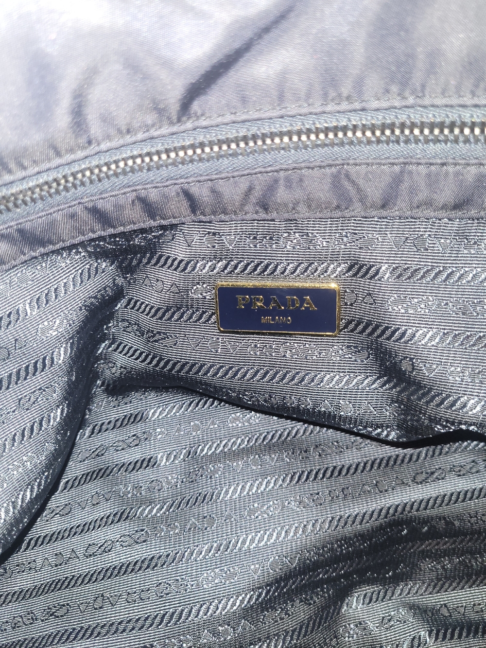 Prada Tessuto Nylon Tropical Toucan Appliqué Navy Tote Bag - Picture 8 of 9